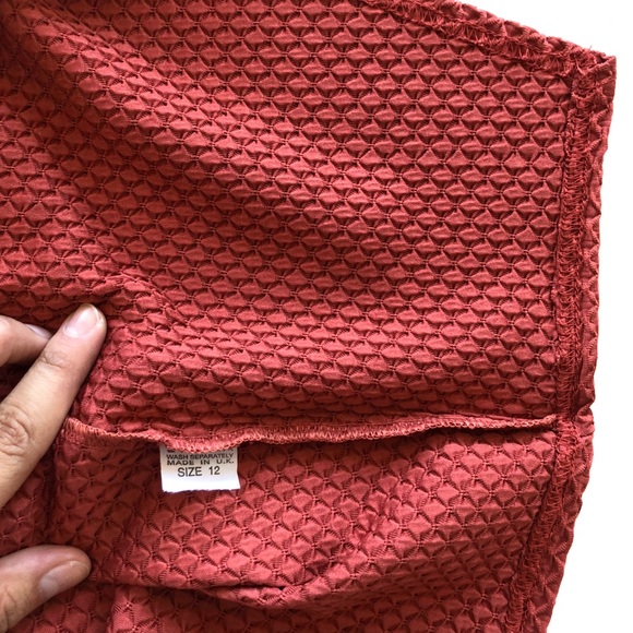 Missguided Textured Wrap Front Midi Skirt Rust - Picture 8 of 9